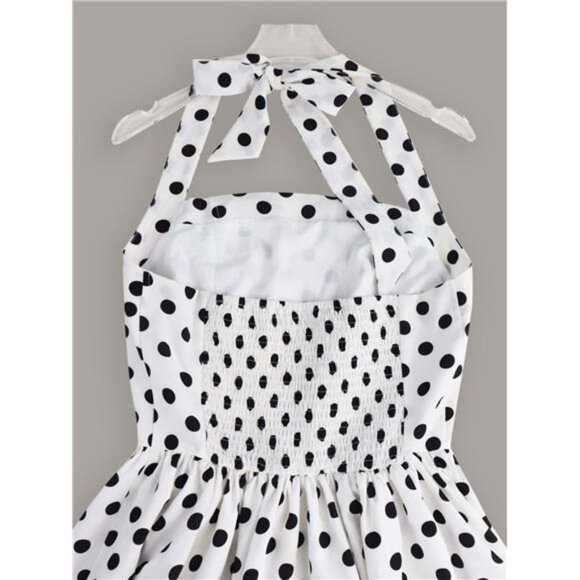Polka Dot Halter Neck Mini Dress - Picture 10 of 10